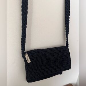 The Sak Black Crochet Crossbody Bag